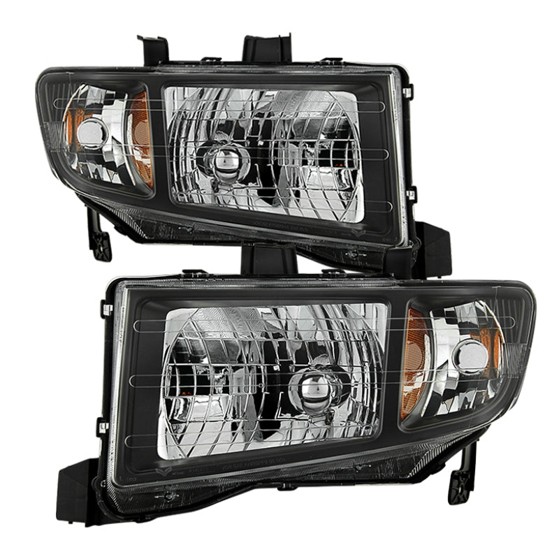 Xtune Honda Ridgeline 06-13 Crystal Headlights Black HD-JH-HRID06-AM-BK SPYDER Headlights  AXOPROS