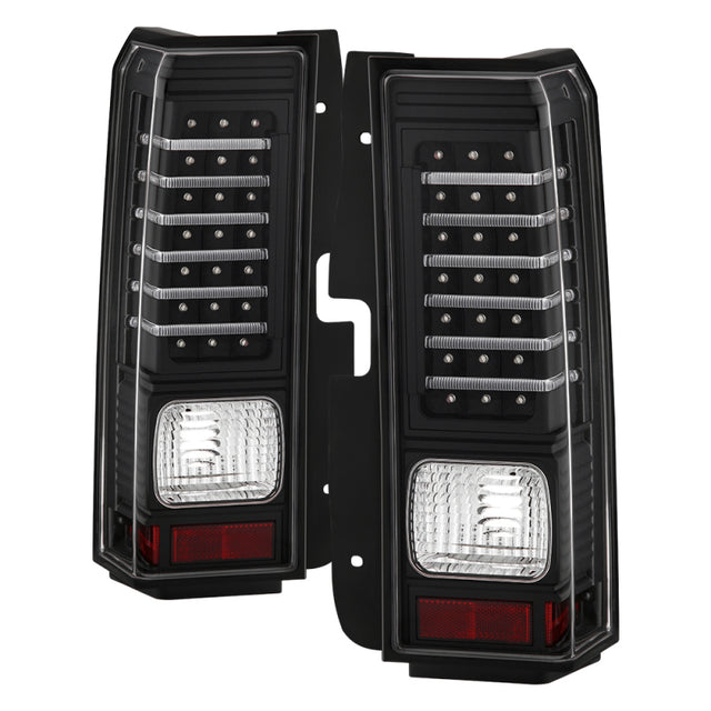 Xtune Hummer H3 06-09 ( Non H3T ) LED Tail Lights Black ALT-ON-HH306-LED-BK SPYDER Tail Lights  AXOPROS