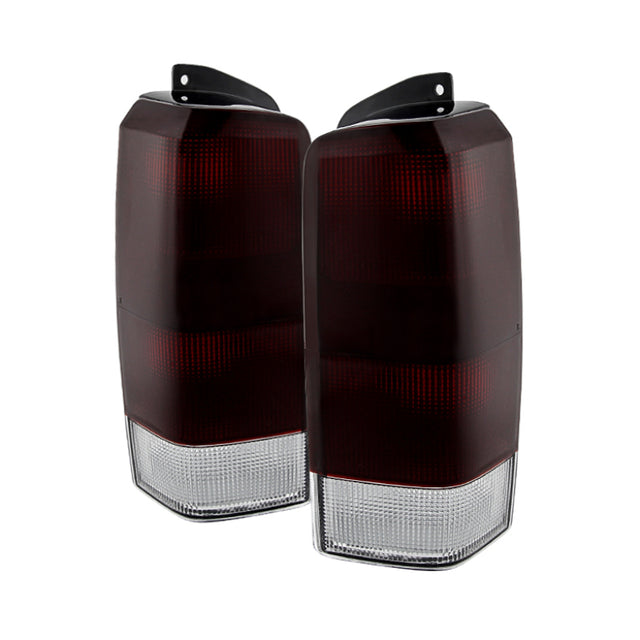 Xtune Jeep Cherokee 1997-2001 OEM Style Tail Lights Red Smoked ALT-JH-JC97-OE-RSM SPYDER Tail Lights  AXOPROS