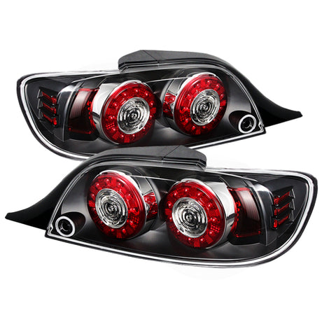 Xtune Mazda Rx-8 04-08 LED Tail Lights Black ALT-ON-MRX804-LED-BK SPYDER Tail Lights  AXOPROS