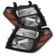 Xtune Nissan Pathfinder 08-11 Amber Crystal Headlights Black HD-JH-NP08-AM-BK SPYDER Headlights  AXOPROS
