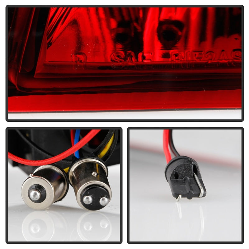 Xtune Porsche 911 996 ( Non 4S. Turbo. GT3 ) 99-04 LED Tail Lights Red Clear ALT-ON-P99699-LED-RC SPYDER Tail Lights  AXOPROS