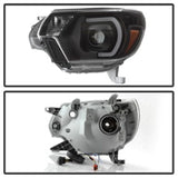 xTune Toyota Tacoma 12-15 Headlights - Light Bar DRL - Black PRO-JH-TTA12-LBDRL-BK SPYDER Headlights  AXOPROS