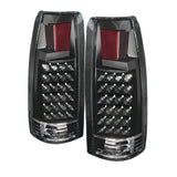Xtune Yukon Denali 99-00 LED Tail Lights Black ALT-JH-CCK88-LED-BK SPYDER Tail Lights  AXOPROS