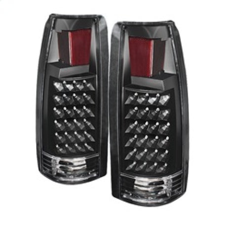Xtune Yukon Denali 99-00 LED Tail Lights Black ALT-JH-CCK88-LED-BK SPYDER Tail Lights  AXOPROS