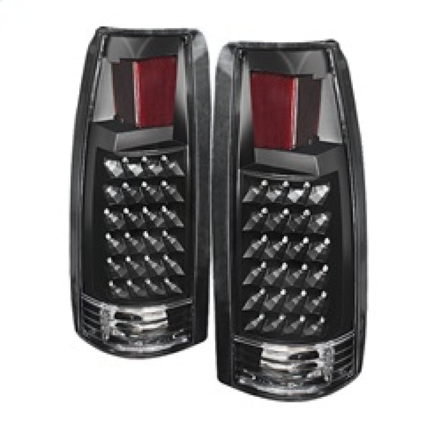 Xtune Yukon Denali 99-00 LED Tail Lights Black ALT-JH-CCK88-LED-BK SPYDER Tail Lights  AXOPROS