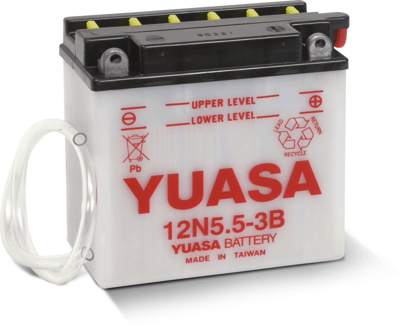 Yuasa 12N5.5-3B Conventional 12-Volt Battery Yuasa Battery Batteries  AXOPROS