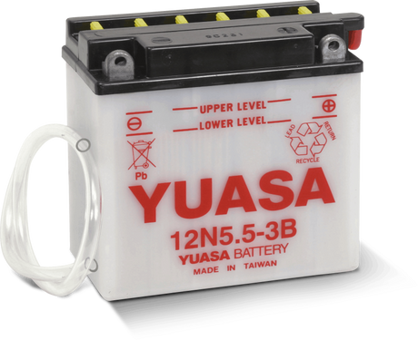 Yuasa 12N5.5-3B Conventional 12-Volt Battery Yuasa Battery Batteries  AXOPROS