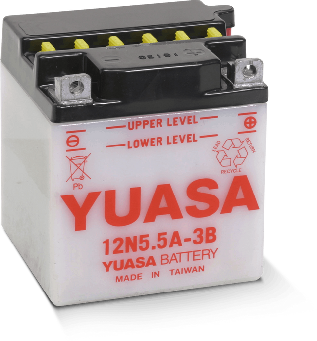 Yuasa 12N5.5A-3B Conventional 12-Volt Battery Yuasa Battery Batteries  AXOPROS
