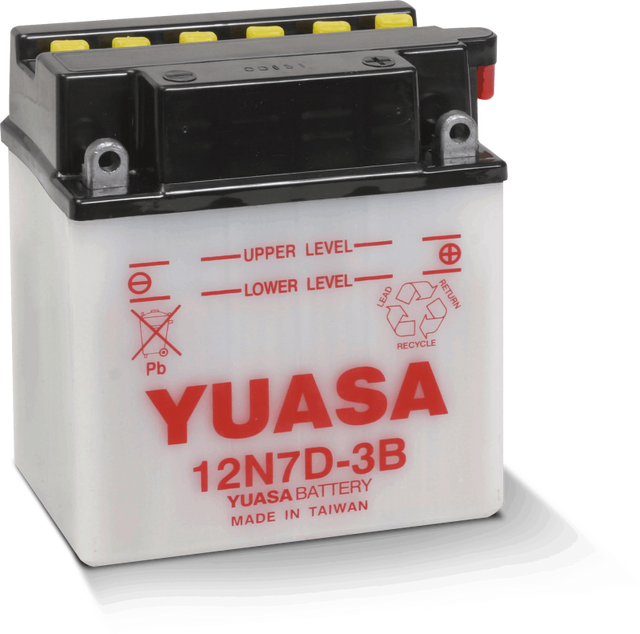 Yuasa 12N7D-3B Conventional 12-Volt Battery Yuasa Battery Batteries  AXOPROS