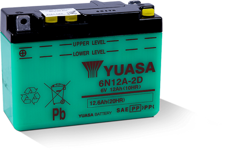 Yuasa 6N12A-2D Conventional 6-Volt Battery Yuasa Battery Batteries  AXOPROS