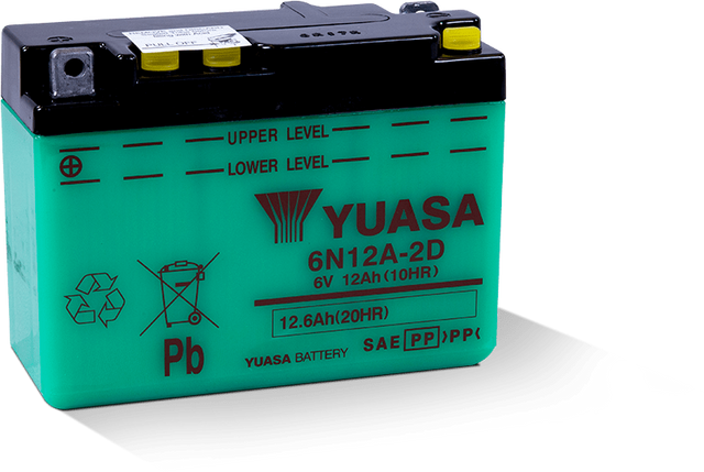 Yuasa 6N12A-2D Conventional 6-Volt Battery Yuasa Battery Batteries  AXOPROS