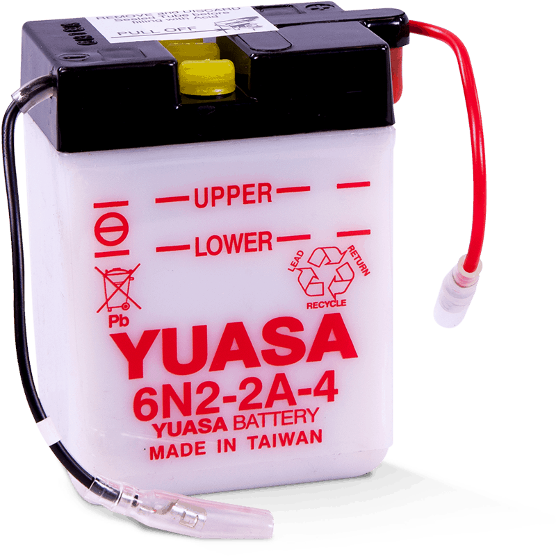 Yuasa 6N2-2A-4 Conventional 6-Volt Battery Yuasa Battery Batteries  AXOPROS