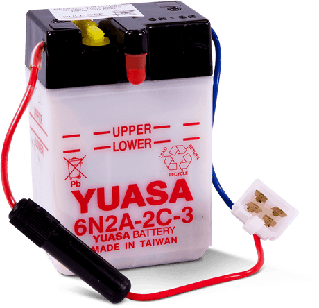 Yuasa 6N2A-2C-3Conventional 6-Volt Battery Yuasa Battery Batteries  AXOPROS
