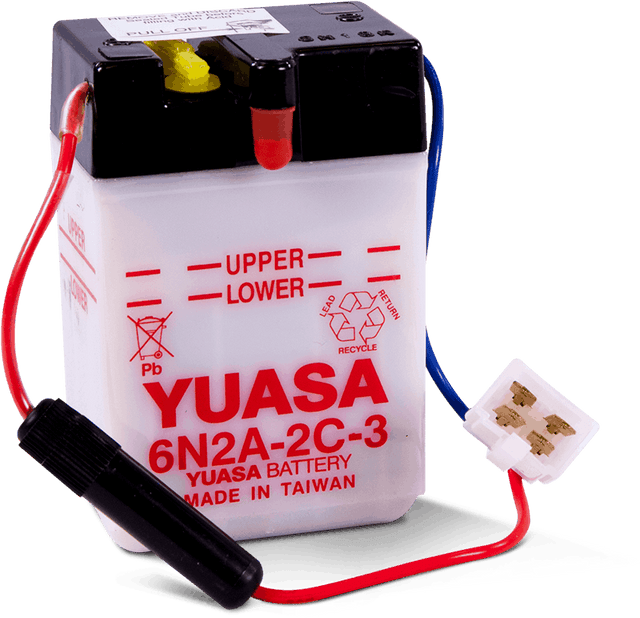 Yuasa 6N2A-2C-3Conventional 6-Volt Battery Yuasa Battery Batteries  AXOPROS