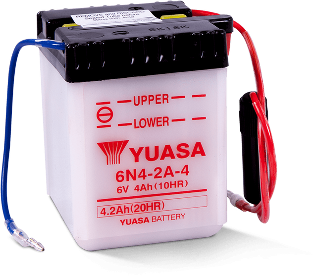 Yuasa 6N4-2A-4 Conventional 6-Volt Battery Yuasa Battery Batteries  AXOPROS
