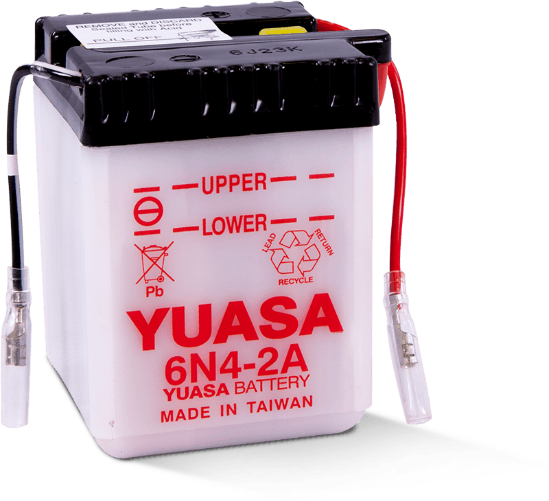 Yuasa 6N4-2A Conventional 6-Volt Battery Yuasa Battery Batteries  AXOPROS