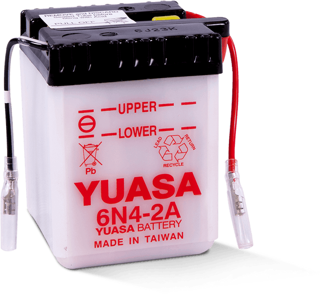 Yuasa 6N4-2A Conventional 6-Volt Battery Yuasa Battery Batteries  AXOPROS