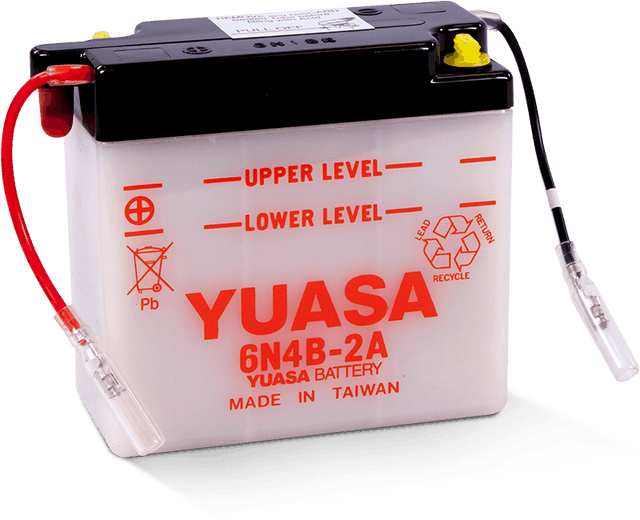 Yuasa 6N4B-2A Conventional 6-Volt Battery Yuasa Battery Batteries  AXOPROS