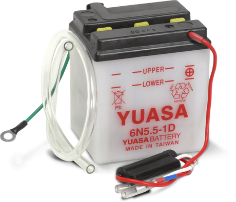 Yuasa 6N5.5-1D Conventional 6-Volt Battery Yuasa Battery Batteries  AXOPROS