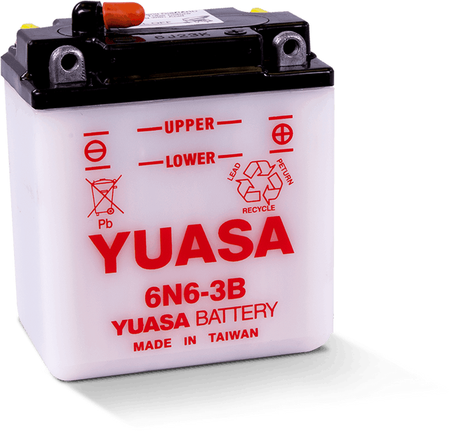 Yuasa 6N6-3B Conventional 6-Volt Battery Yuasa Battery Batteries  AXOPROS