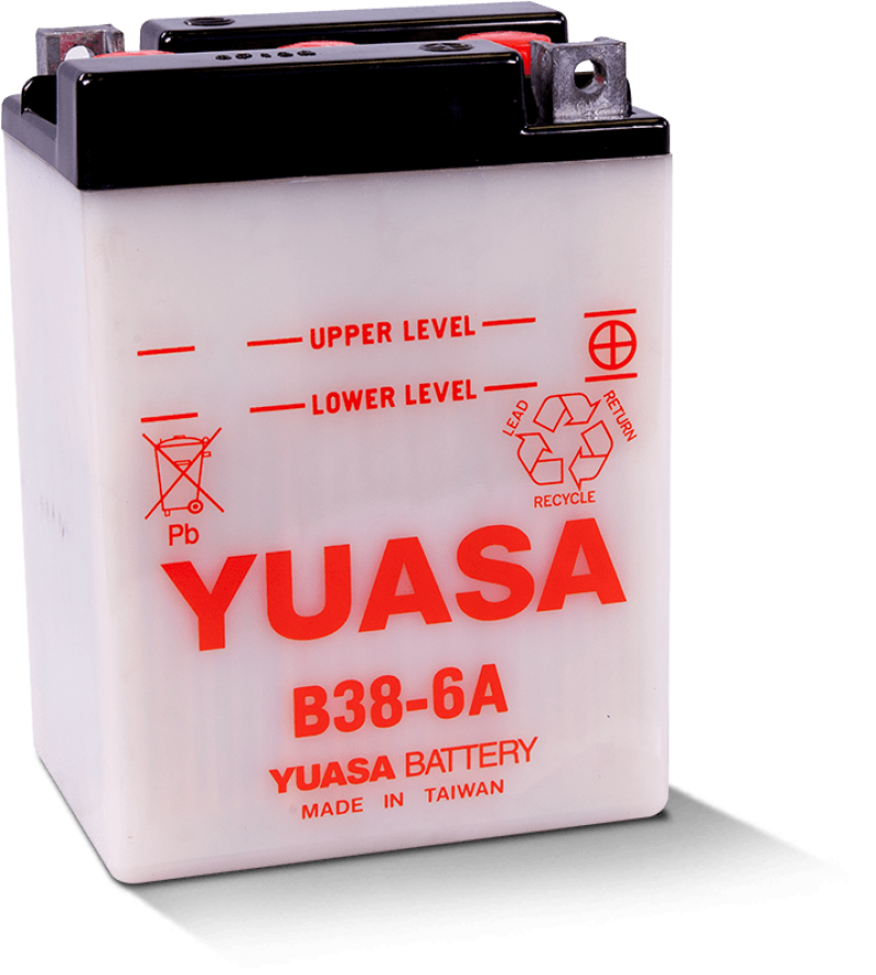 Yuasa B38-6A Conventional 6-Volt Battery Yuasa Battery Batteries  AXOPROS