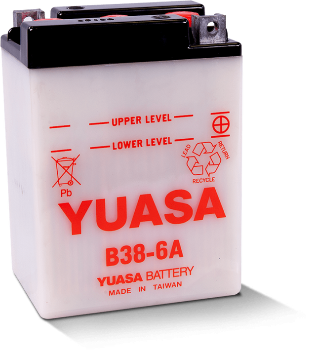 Yuasa B38-6A Conventional 6-Volt Battery Yuasa Battery Batteries  AXOPROS