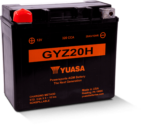 Yuasa GYZ20H High Performance Maintenance Free AGM 12-Volt Battery Yuasa Battery Batteries  AXOPROS