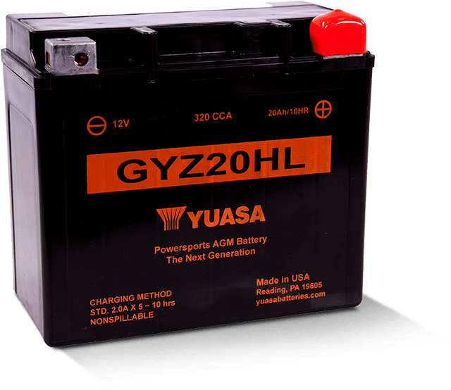 Yuasa GYZ20HL High Performance Maintenance Free AGM 12-Volt Battery Yuasa Battery Batteries  AXOPROS