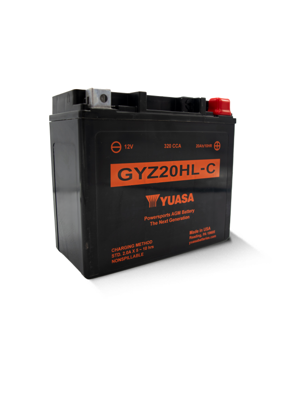 Yuasa GYZ20HLC High Performance Maintenance Free AGM 12-Volt Battery Yuasa Battery Batteries  AXOPROS