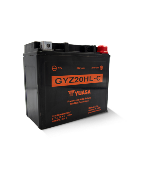 Yuasa GYZ20HLC High Performance Maintenance Free AGM 12-Volt Battery Yuasa Battery Batteries  AXOPROS