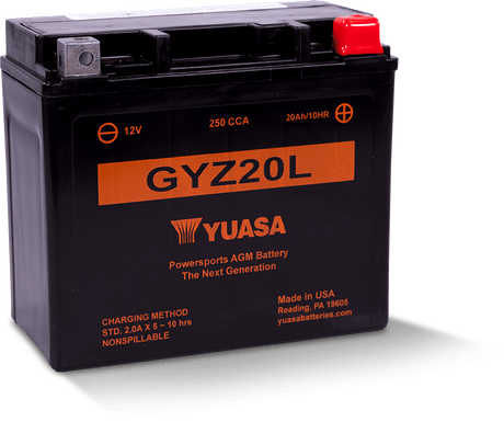 Yuasa GYZ20L High Performance Maintenance Free AGM 12-Volt Battery Yuasa Battery Batteries  AXOPROS