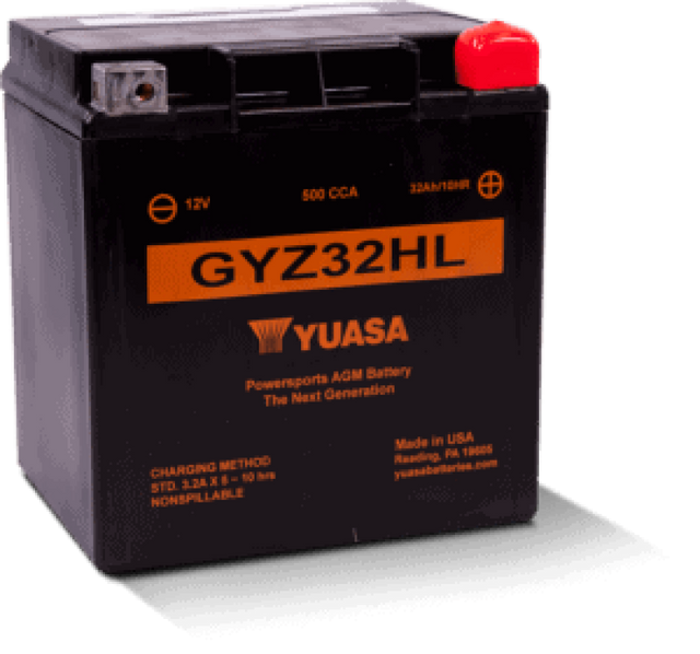 Yuasa GYZ32HL High Performance Maintenance Free AGM 12-Volt Battery Yuasa Battery Batteries  AXOPROS