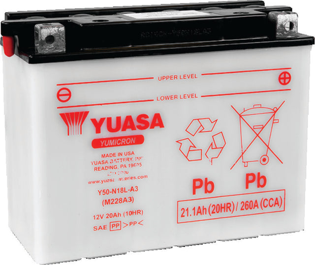 Yuasa Y50-N18L-A3 Yumicron 12-Volt Battery Yuasa Battery Batteries  AXOPROS