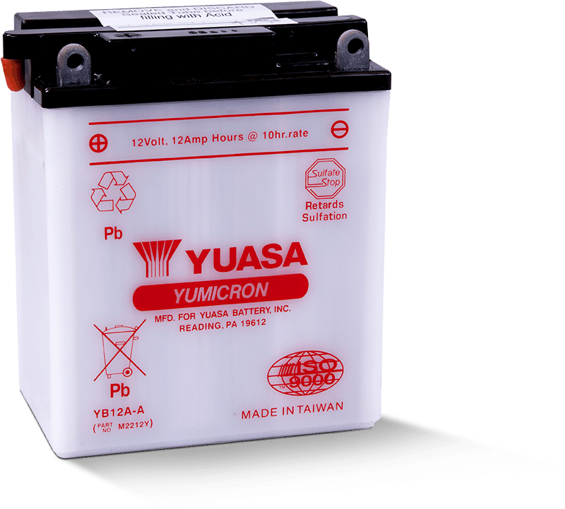 Yuasa YB12A-A Yumicron 12-Volt Battery Yuasa Battery Batteries  AXOPROS