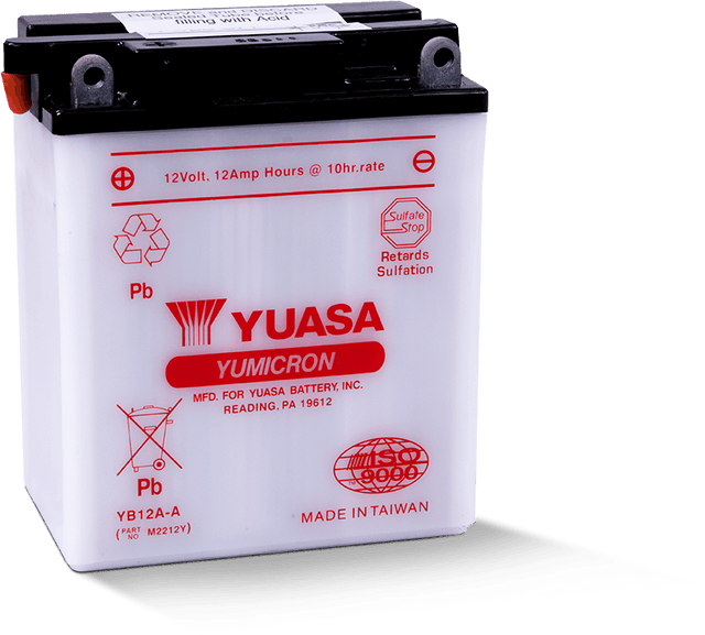 Yuasa YB12A-A Yumicron 12-Volt Battery Yuasa Battery Batteries  AXOPROS