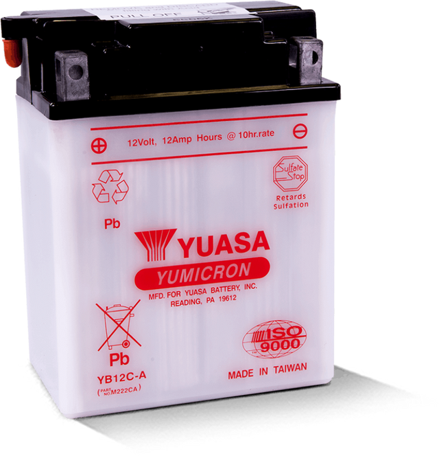 Yuasa YB12C-A Yumicron 12-Volt Battery Yuasa Battery Batteries  AXOPROS