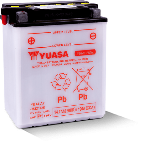 Yuasa YB14-A2 Yumicron CX 12-Volt Battery Yuasa Battery Batteries  AXOPROS