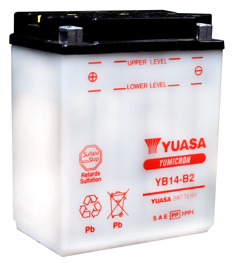 Yuasa YB14-B2 Yumicron CX 12-Volt Battery Yuasa Battery Batteries  AXOPROS