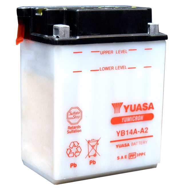 Yuasa YB14A-A2 Yumicron CX 12-Volt Battery Yuasa Battery Batteries  AXOPROS