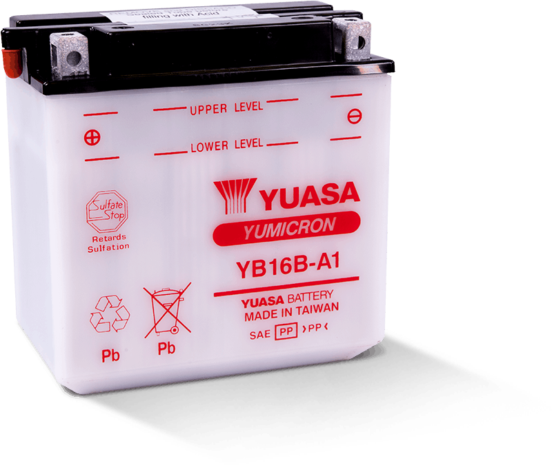 Yuasa YB16B-A1 Yumicron 12-Volt Battery Yuasa Battery Batteries  AXOPROS