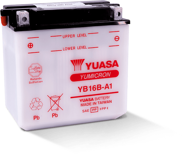 Yuasa YB16B-A1 Yumicron 12-Volt Battery Yuasa Battery Batteries  AXOPROS