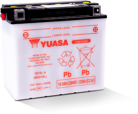 Yuasa YB18L-A Yumicron 12-Volt Battery Yuasa Battery Batteries  AXOPROS