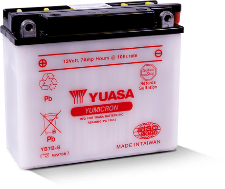 Yuasa YB7B-B Yumicron 12-Volt Battery Yuasa Battery Batteries  AXOPROS
