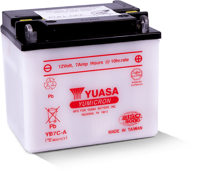 Yuasa YB7C-A Yumicron 12-Volt Battery Yuasa Battery Batteries  AXOPROS