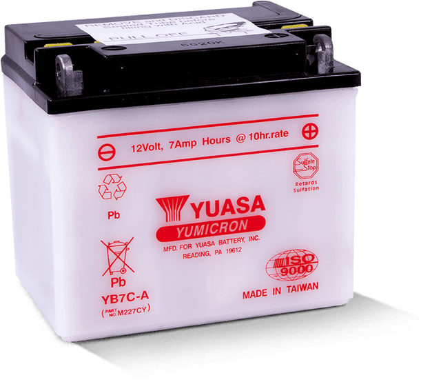 Yuasa YB7C-A Yumicron 12-Volt Battery Yuasa Battery Batteries  AXOPROS