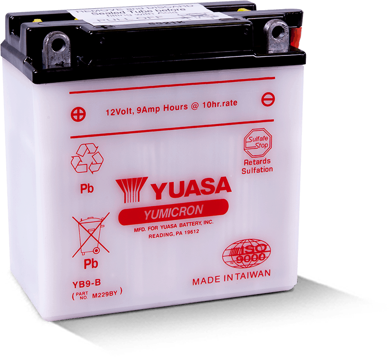Yuasa YB9-B Yumicron 12-Volt Battery Yuasa Battery Batteries  AXOPROS