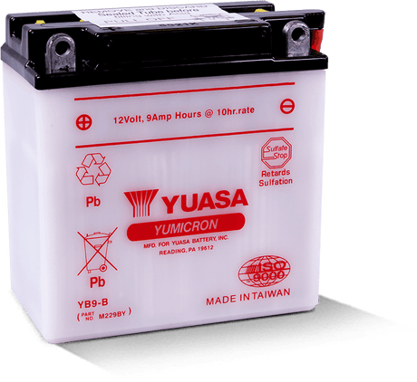 Yuasa YB9-B Yumicron 12-Volt Battery Yuasa Battery Batteries  AXOPROS