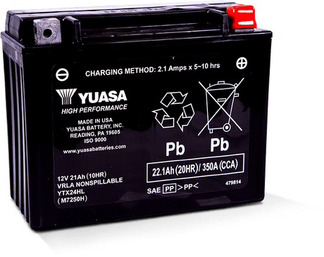 Yuasa YTX24HL Maintenance Free AGM 12-Volt Battery Yuasa Battery Batteries  AXOPROS