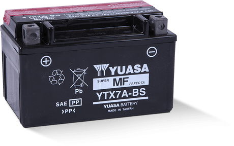 Yuasa YTX7A-BS Maintenance Free AGM 12-Volt Battery w/Bottle Yuasa Battery Batteries  AXOPROS